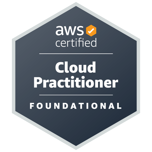 Amazon AWS Cloud Practitioner Certification image, click here to go to Credly