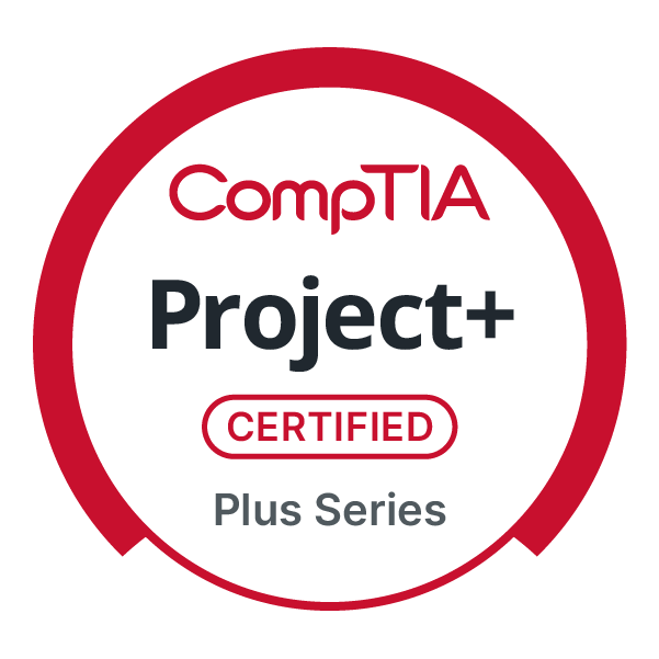 CompTIA Project+ Certification image, click here to go to Credly