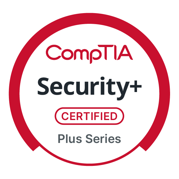 CompTIA Security+ Certification image, click here to go to Credly